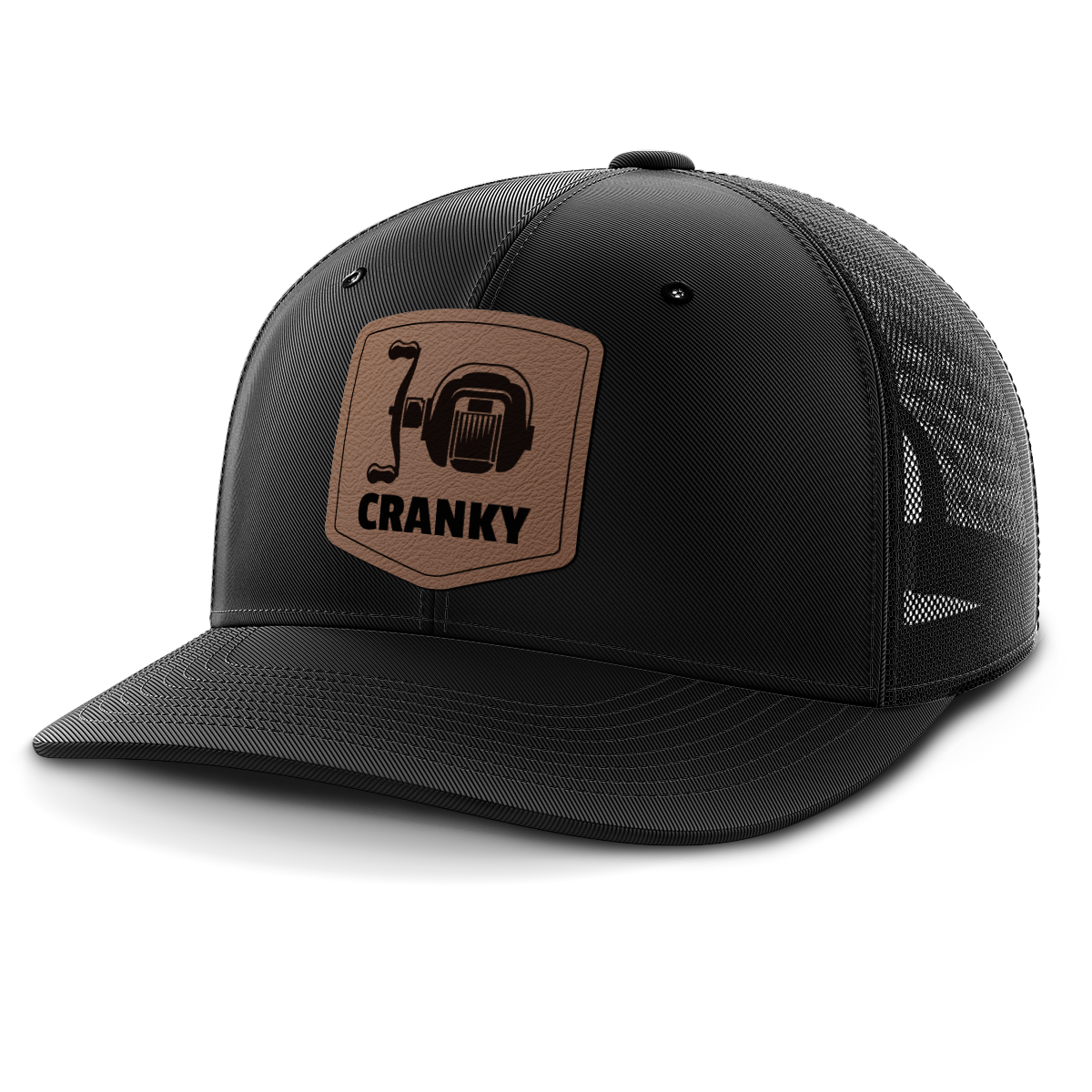 Cranky, Baitcaster, Leather Patch Hat