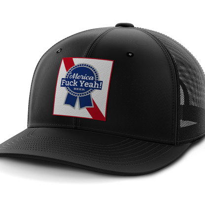 Merica - F Yeah, Leather Patch Hat