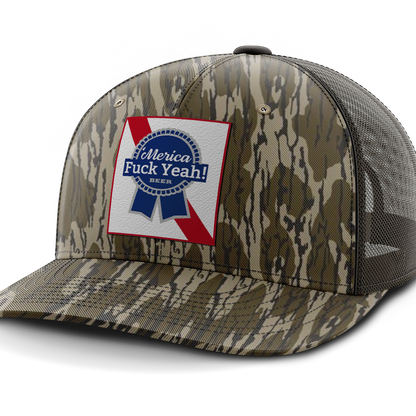 Merica - F Yeah, Leather Patch Hat