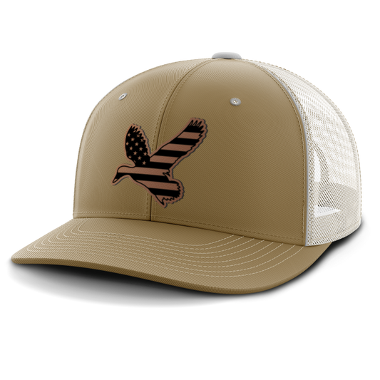Duck Flag, Duck Hunting, Leather Patch Hat