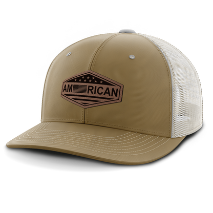 American, Leather Patch Hat