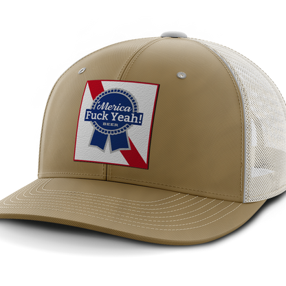 Merica - F Yeah, Leather Patch Hat