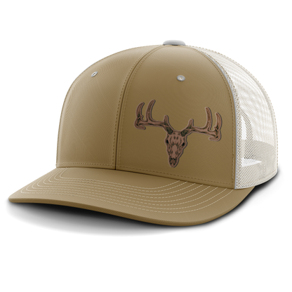 Deer Skull, Deer & Shed Hunting, Leather Patch Hat