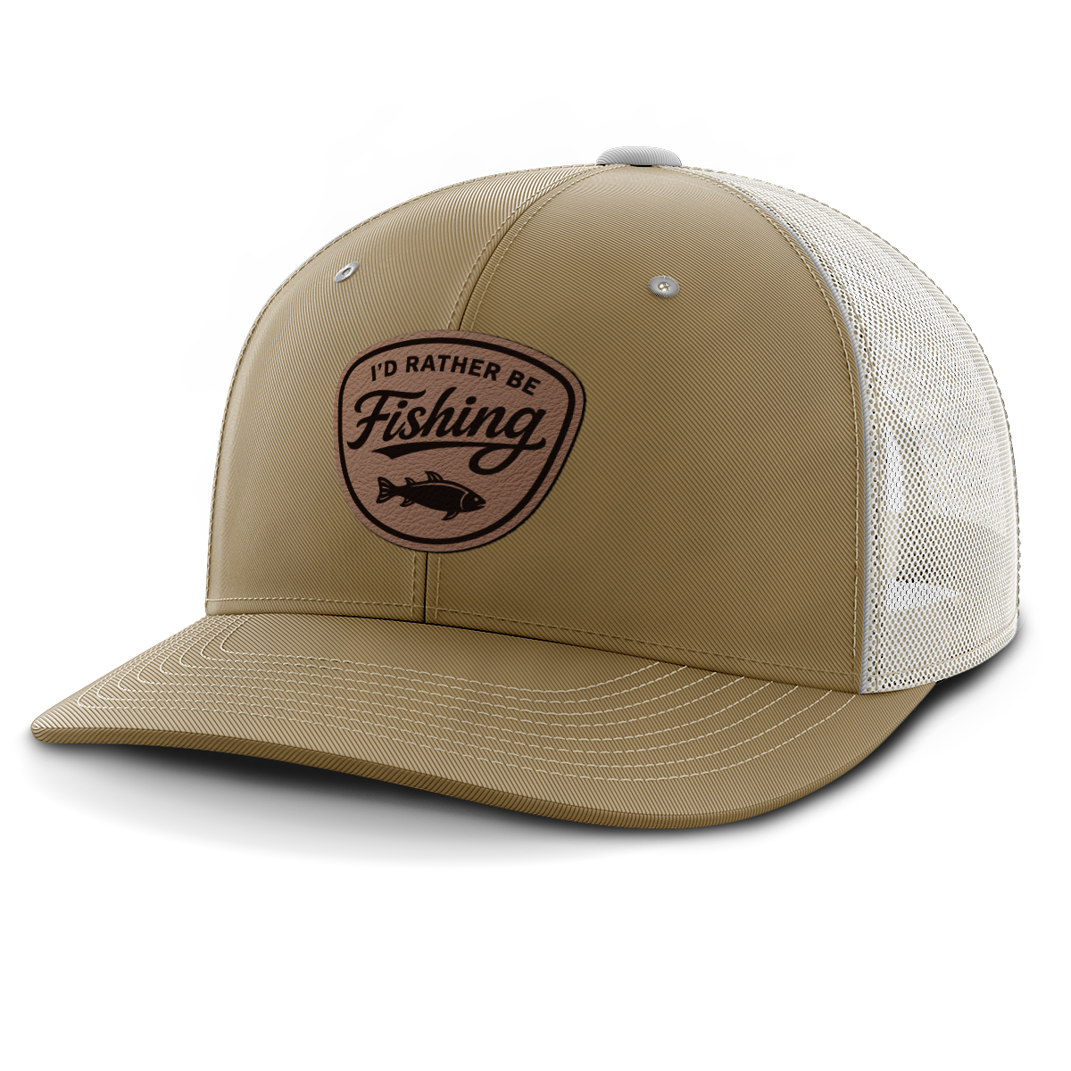 I'd Rather Be Fishing, Leather Patch Hat
