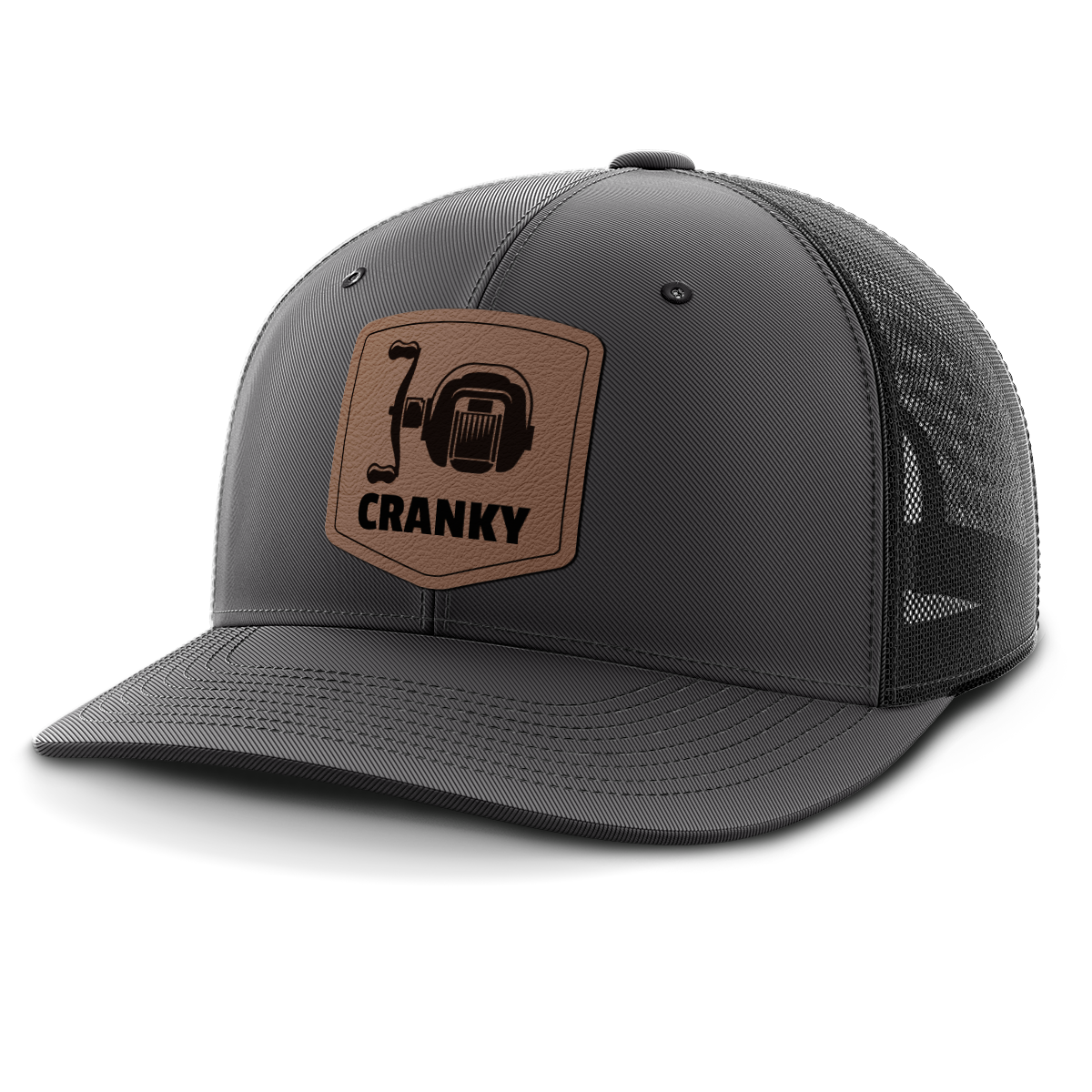 Cranky, Baitcaster, Leather Patch Hat