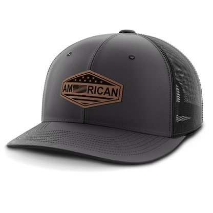 American, Leather Patch Hat