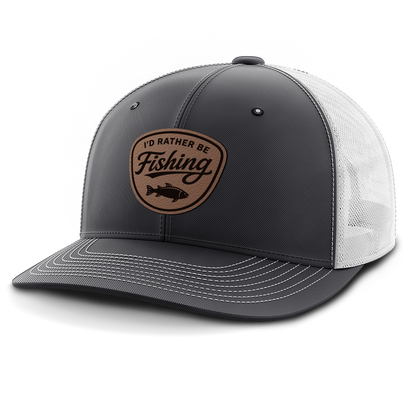 I'd Rather Be Fishing, Leather Patch Hat