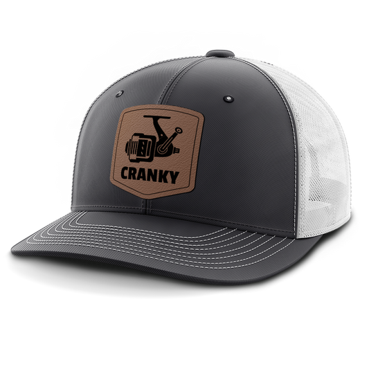 Cranky, Spinner, Leather Patch Hat