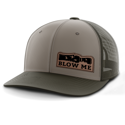 Blow Me, Duck Hunting, Leather Patch Hat