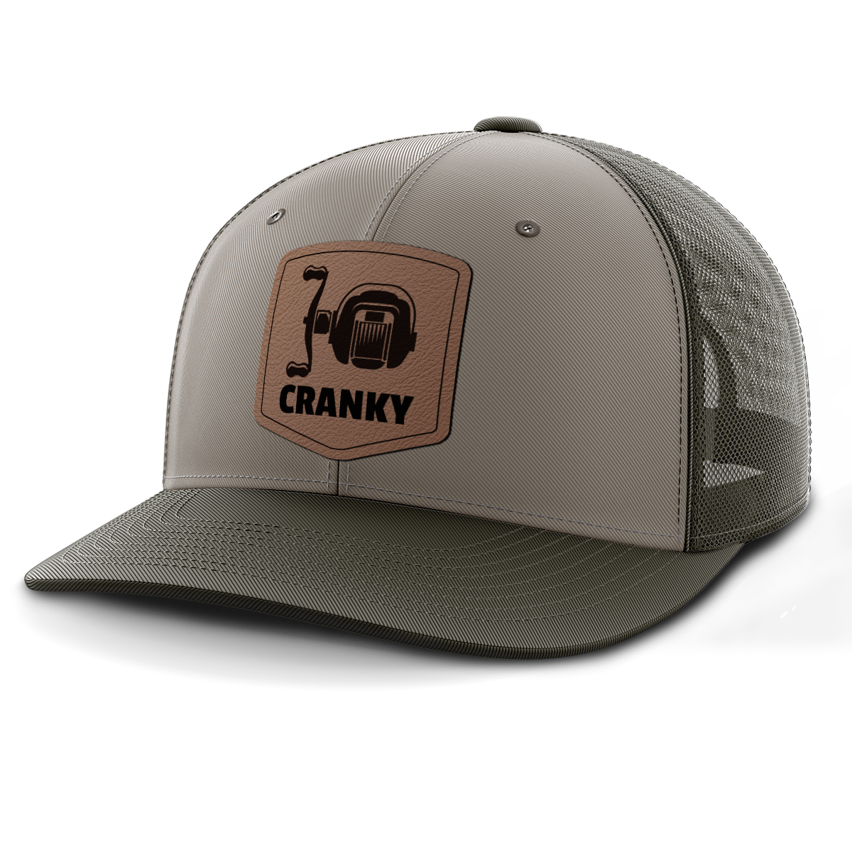 Cranky, Baitcaster, Leather Patch Hat