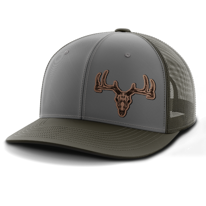 Deer Skull, Deer & Shed Hunting, Leather Patch Hat