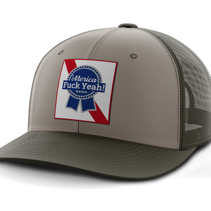 Merica - F Yeah, Leather Patch Hat