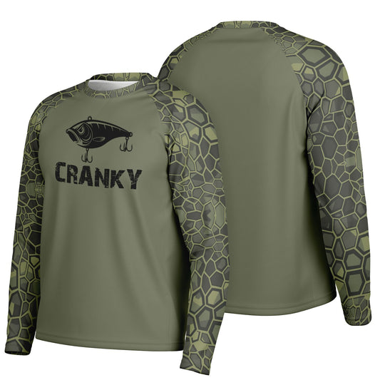 Cranky Crankbait UPF40 Performance Fishing Long Sleeve Tee