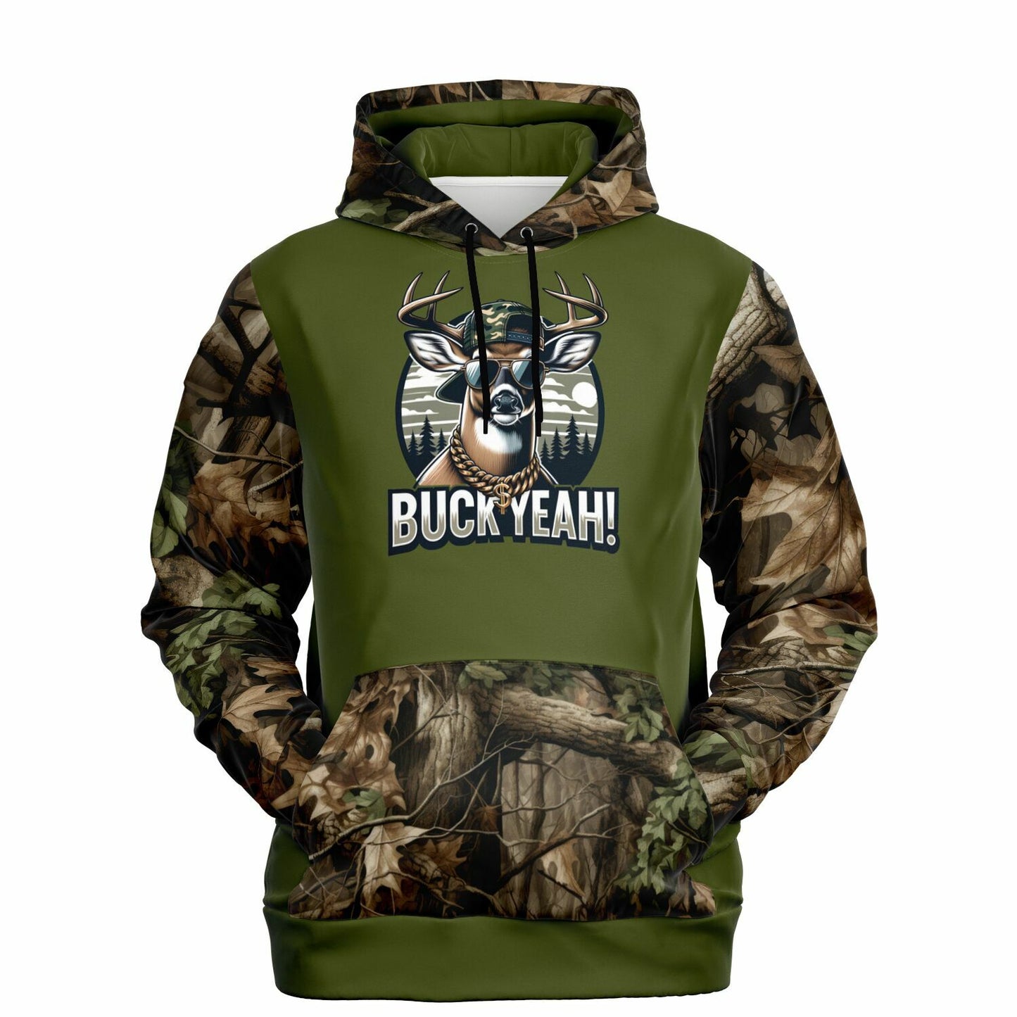 Buck Yeah! Deer Hunting Hoodie (Green)