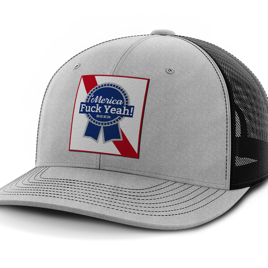 Merica - F Yeah, Leather Patch Hat