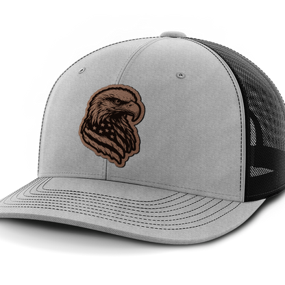 Eagle Flag, Leather Patch Hat