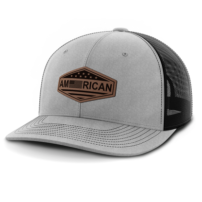 American, Leather Patch Hat