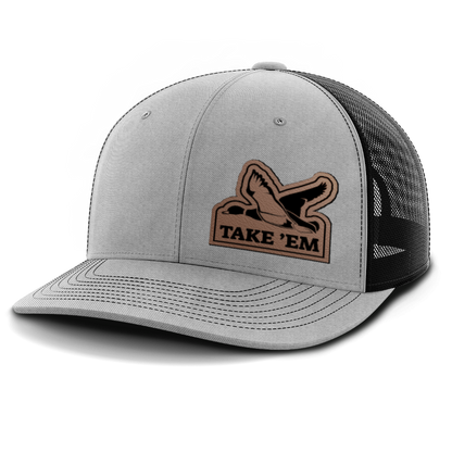 Take Em, Duck Hunting, Leather Patch Hat