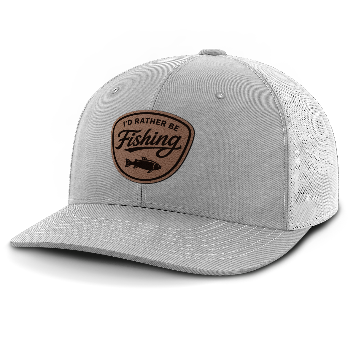 I'd Rather Be Fishing, Leather Patch Hat