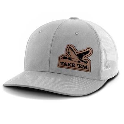 Take Em, Duck Hunting, Leather Patch Hat