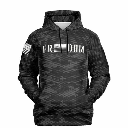 Freedom Patriotic Hoodie (Black Camo)