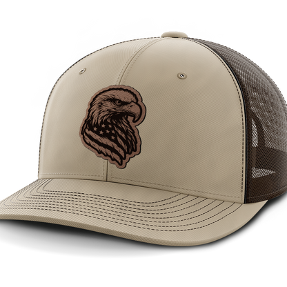 Eagle Flag, Leather Patch Hat
