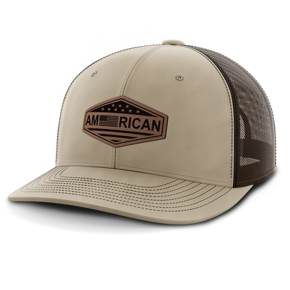American, Leather Patch Hat