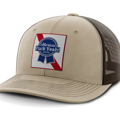 Merica - F Yeah, Leather Patch Hat
