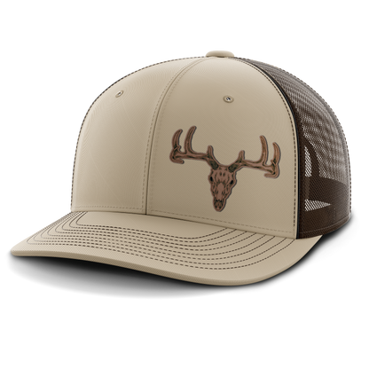 Deer Skull, Deer & Shed Hunting, Leather Patch Hat