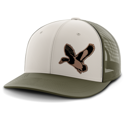 Mallard (left), Duck Hunting, Leather Patch Hat