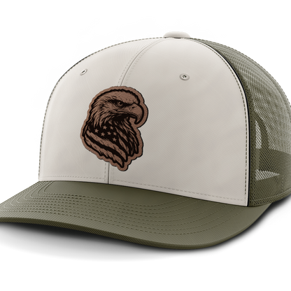 Eagle Flag, Leather Patch Hat
