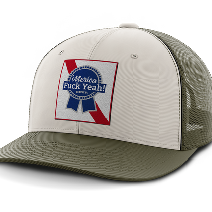Merica - F Yeah, Leather Patch Hat