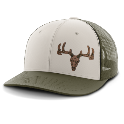 Deer Skull, Deer & Shed Hunting, Leather Patch Hat