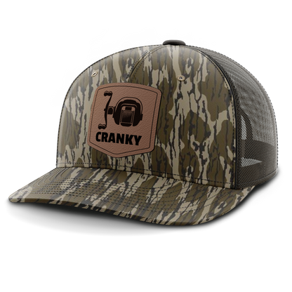 Cranky, Baitcaster, Leather Patch Hat