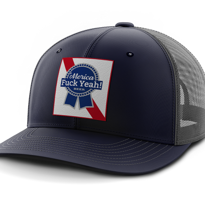Merica - F Yeah, Leather Patch Hat