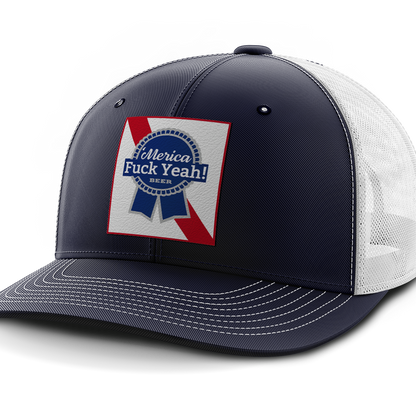 Merica - F Yeah, Leather Patch Hat
