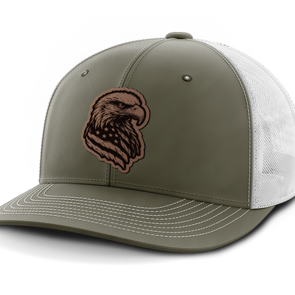 Eagle Flag, Leather Patch Hat