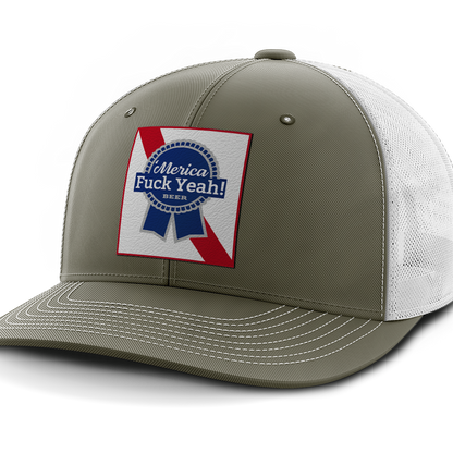 Merica - F Yeah, Leather Patch Hat