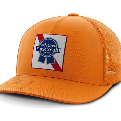 Merica - F Yeah, Leather Patch Hat