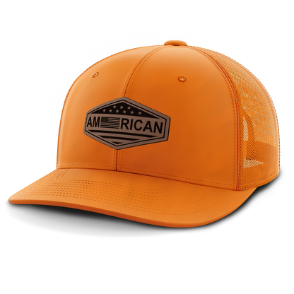 American, Leather Patch Hat