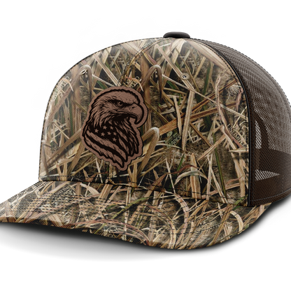 Eagle Flag, Leather Patch Hat