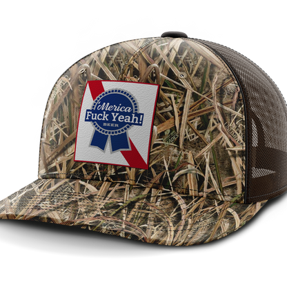 Merica - F Yeah, Leather Patch Hat