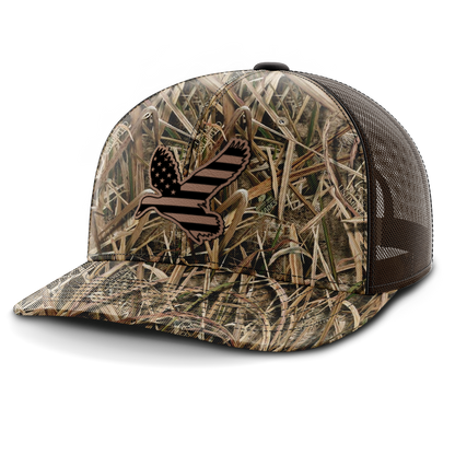 Duck Flag, Duck Hunting, Leather Patch Hat